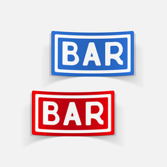 realistic design element: bar