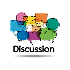 Vector discussion creative concept icon.