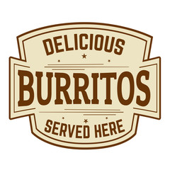 Burritos label or sticker