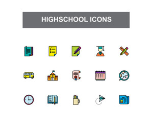 Highschool Vector Icons