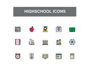 Highschool Vector Icons