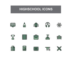 Highschool Vector Icons