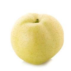 Chinese pear and Sliced isolated on a whate background