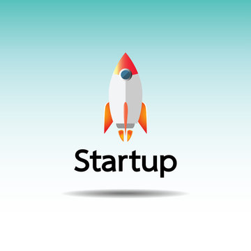 Startup project concept. Business flat creative design icon. Vector illustration