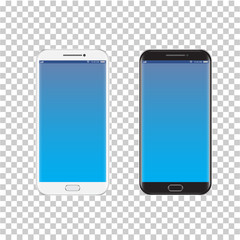 Smartphone, mobile phone isolated, realistic vector on a transparent background