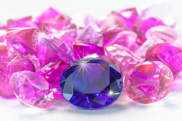 Fototapeta premium colorful gems on white background