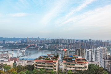 panoramic view of cityscape,midtown skyline,shot in Chongqing,China.