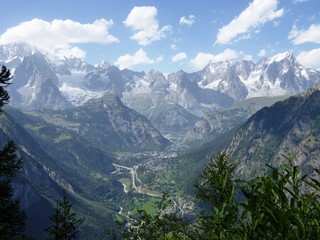 Fototapeta na wymiar Mont Blanc, versant italien