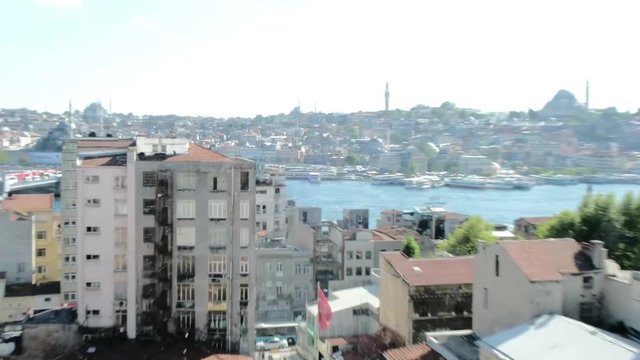 urban skyline halic istanbul/turkey