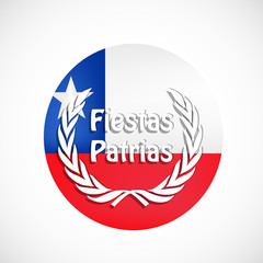 illustration of elements of Chile's National Independence Day background