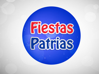 illustration of elements of Chile's National Independence Day background