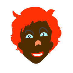 Black man with a red wig