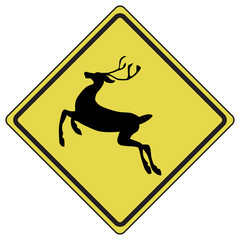 Deer traffic warning