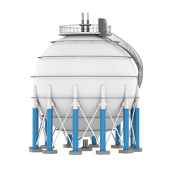 Spherical Storage Tank Isolated