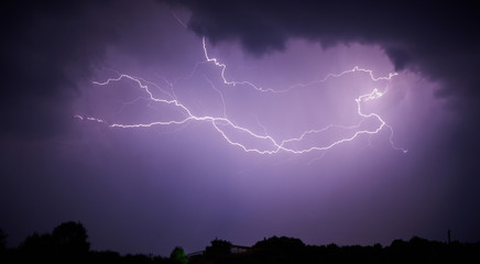 lightning in a stormy sky