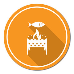 Brazier grill with fish icon