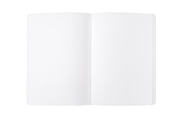 Blank note pad on white background