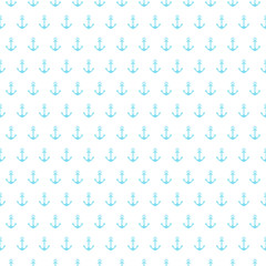 Marine background. Seamless pattern anchor. Vector illustration.
