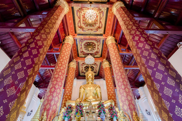 Obraz premium Temple,Buddha in thailand .(Wat Na Phra Me)