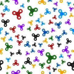 Seamless pattern with colorful spinners. Vector background