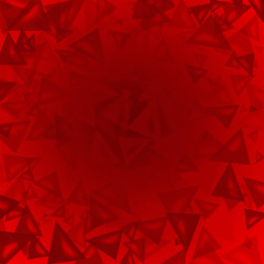 Abstract triangle brush on red gradient background