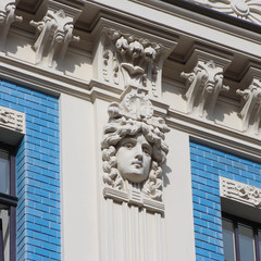 Riga / Lettonie - Façade Art Nouveau
