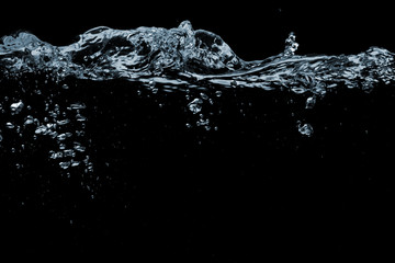 Water surface on a black