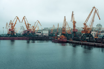 Cargo cranes, Odessa sea port