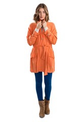 Fototapeta premium Full length of portrait of woman wearing warm clothing