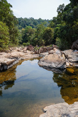 Fototapeta na wymiar Stream in the tropical jungles