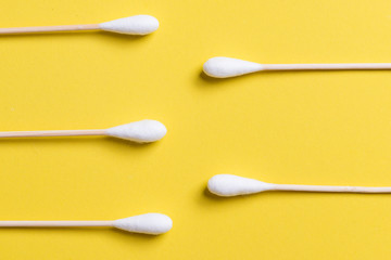 Cotton bud wood stick or cotton swab