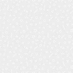 Trendy geometric memphis hipster pattern vector, seamless pattern 