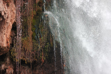 Close-up of the main waterfall of Edessa Greece