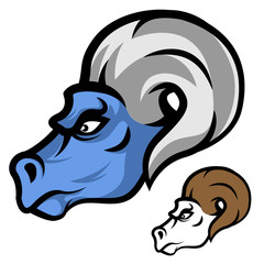 Sheep or Goat simple vecter graphic.