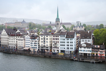 Fototapeta na wymiar Zurich - the largest city in Switzerland