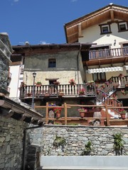 village de Chamois, Valtournenche, Italie