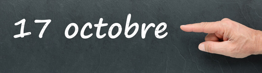 Fototapeta premium 17 octobre sur ardoise