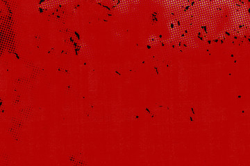Red background halftone. Abstract grunge texture. Red vintage style. Texture for print and design of dots and spots