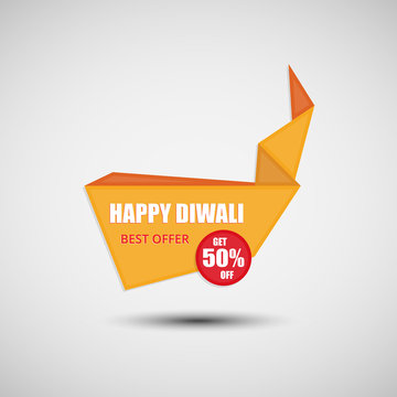 Happy Diwali abstract sale banner