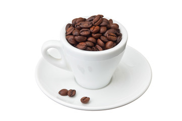 coffee beans in a cup