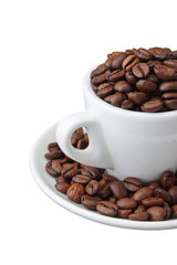 coffee beans in a cup