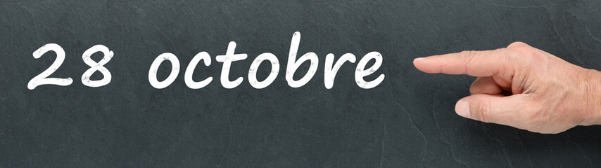 Fototapeta premium 28 octobre sur ardoise