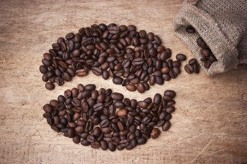 Fototapeta na wymiar picture of coffee beans