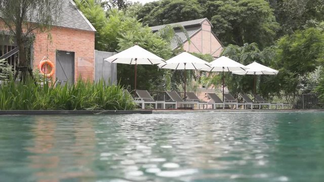 Swimming pool of a luxury villa.
