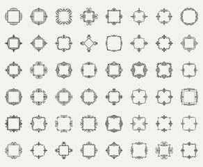 Business flourish signs and classic border of logo.