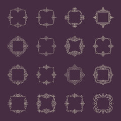 Business flourish signs and classic border of logo.