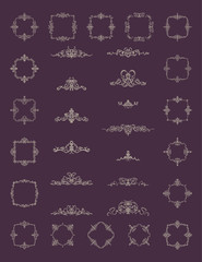 Retro rosette and victorian ornament for decoration text