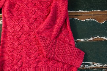 Directly above shot of sweater