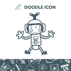 Fototapeta premium robot doodle