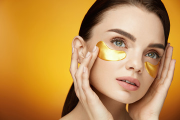 Woman Beauty Face With Mask Under Eyes